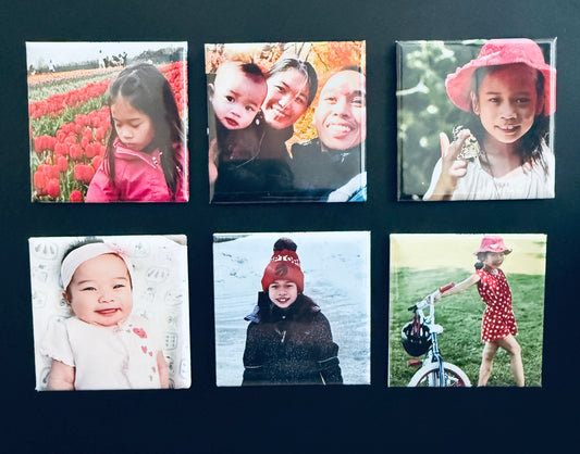 Set of 6 2X2 Photo Magnet